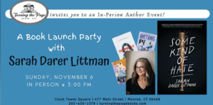 Invitation to book launch party for Some Kind of Hate on November 6th